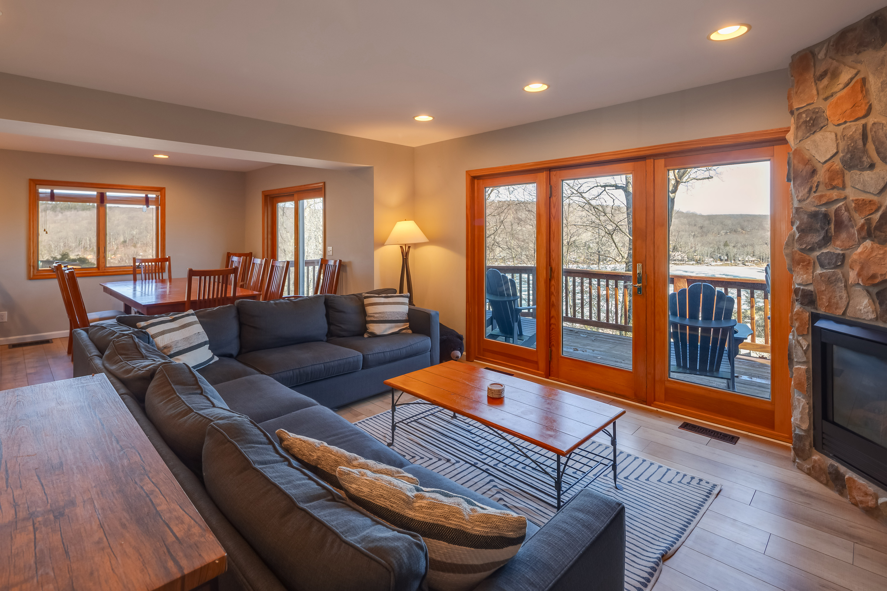 Living Room with mountain views